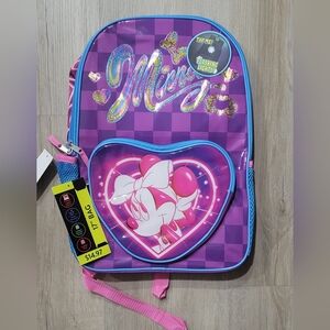 🆕️ Disney 17" Minnie Mouse Light Up Backpack